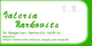 valeria markovits business card